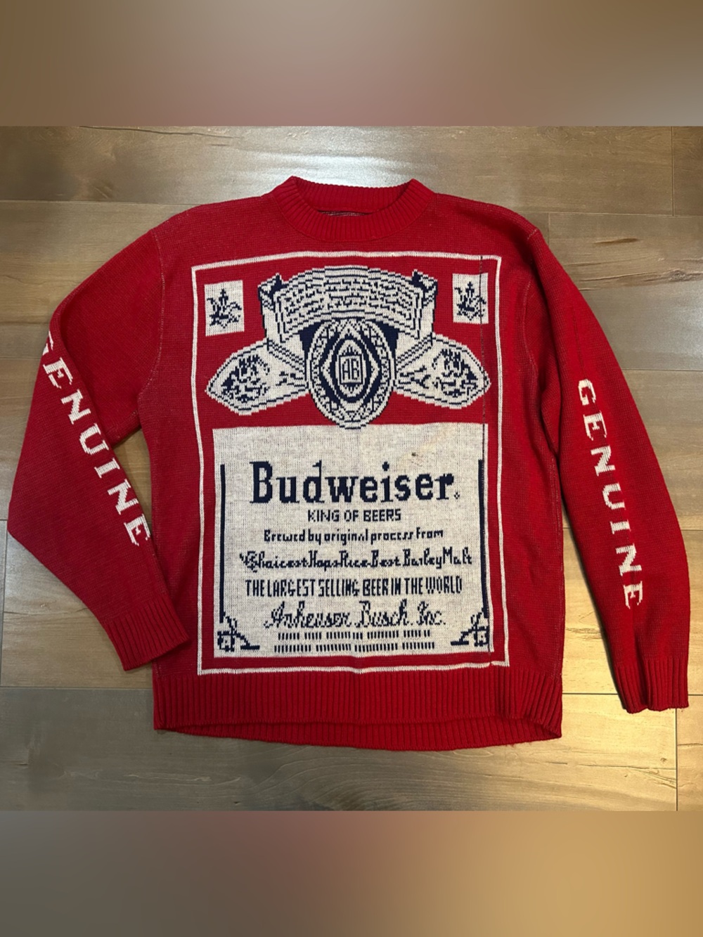 Vintage Budweiser Red Crewneck sweater